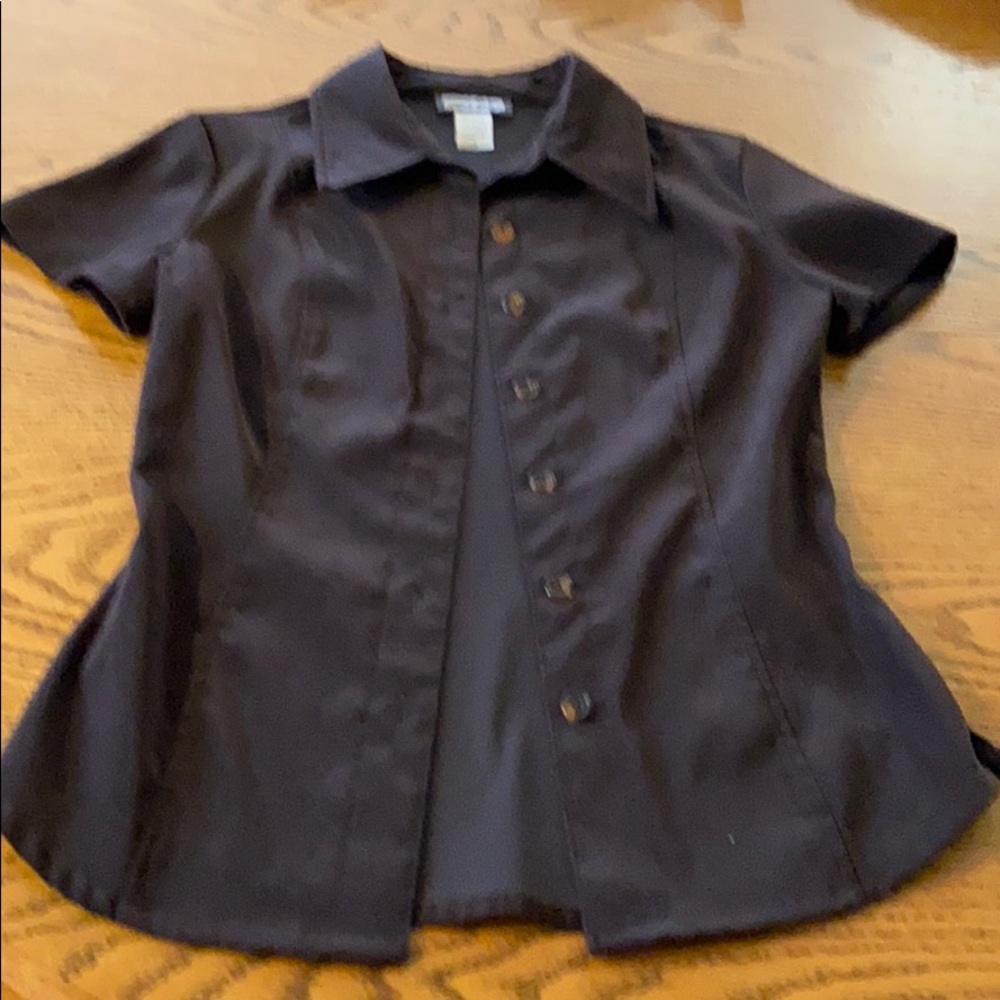 Vintage Aqua Blues lined blouse/jacket brown